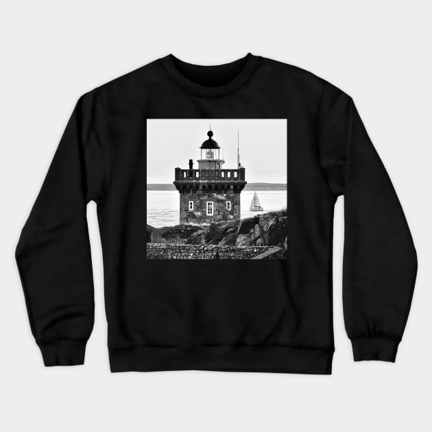 The Kermorvan turret and the sailboat Crewneck Sweatshirt by rollier